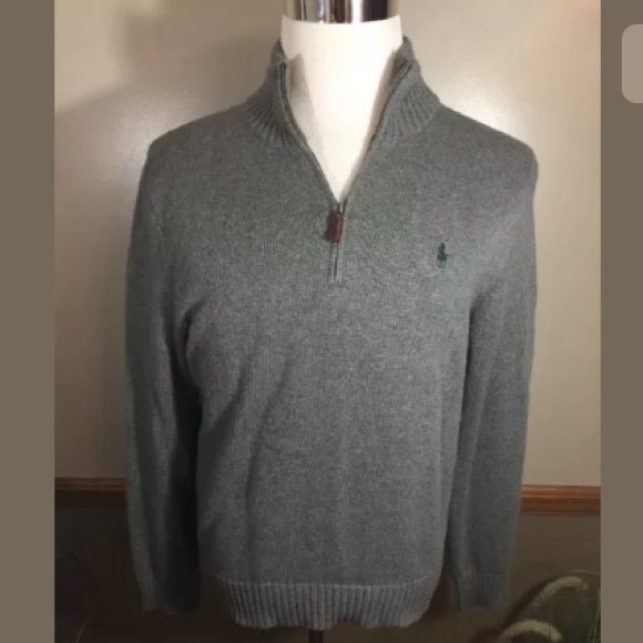 Polo Ralph Lauren Other - Polo Ralph Lauren Gray Quarter Zip Sweater